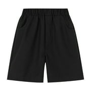 Sentuca Boys Shorts - Children's Lattice Pants Elastic Waisted Easy To Dry Pants Size 6 Years